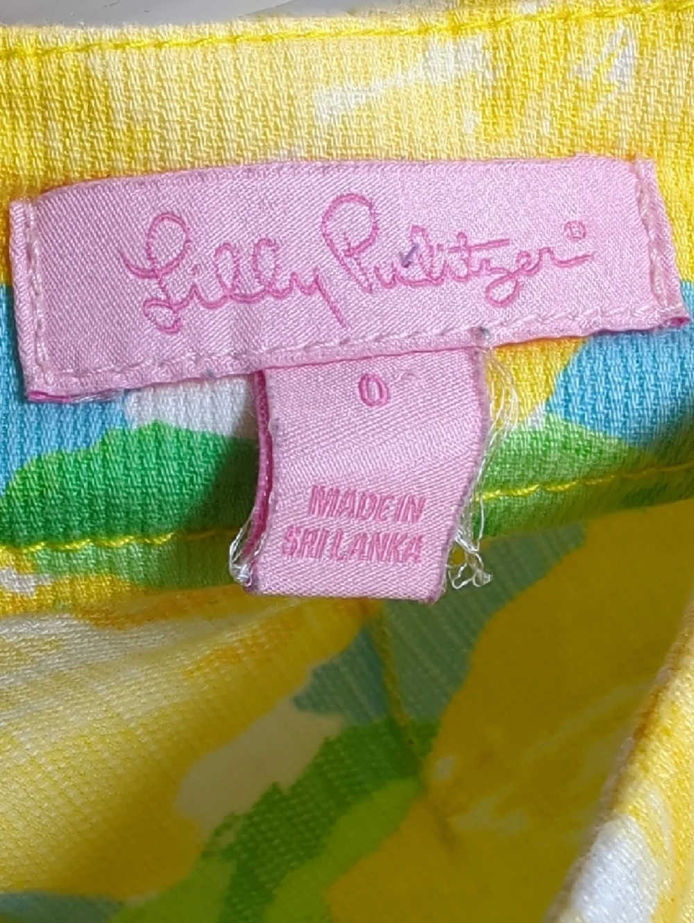 Lilly‎ Pulitzer Deenie Shorts First Impression Sunglow Yellow Floral Size 0 Zero